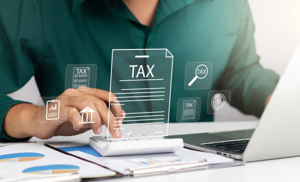 Professional tax preparation services in Houston TX with a financial expert working on tax documents